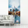 Bomen Frankfurt- Stad - Skyline - Brug fotobehang vinyl groot -woonkamer