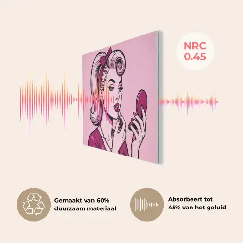 Vintage - Vrouw - Roze PET vilt klein -USP_NL