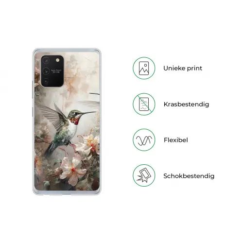 Kolibrie - Vogels - Bloemen - Planten Telefoonhoesje Samsung Galaxy S10 Lite klein -specsS10Lite