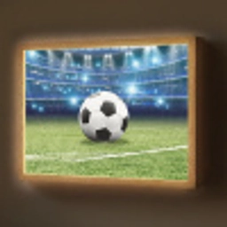 Voetbal - Stadion - Bal - Jongens Light Box met batterij (Wandlamp) middel -z3d_website