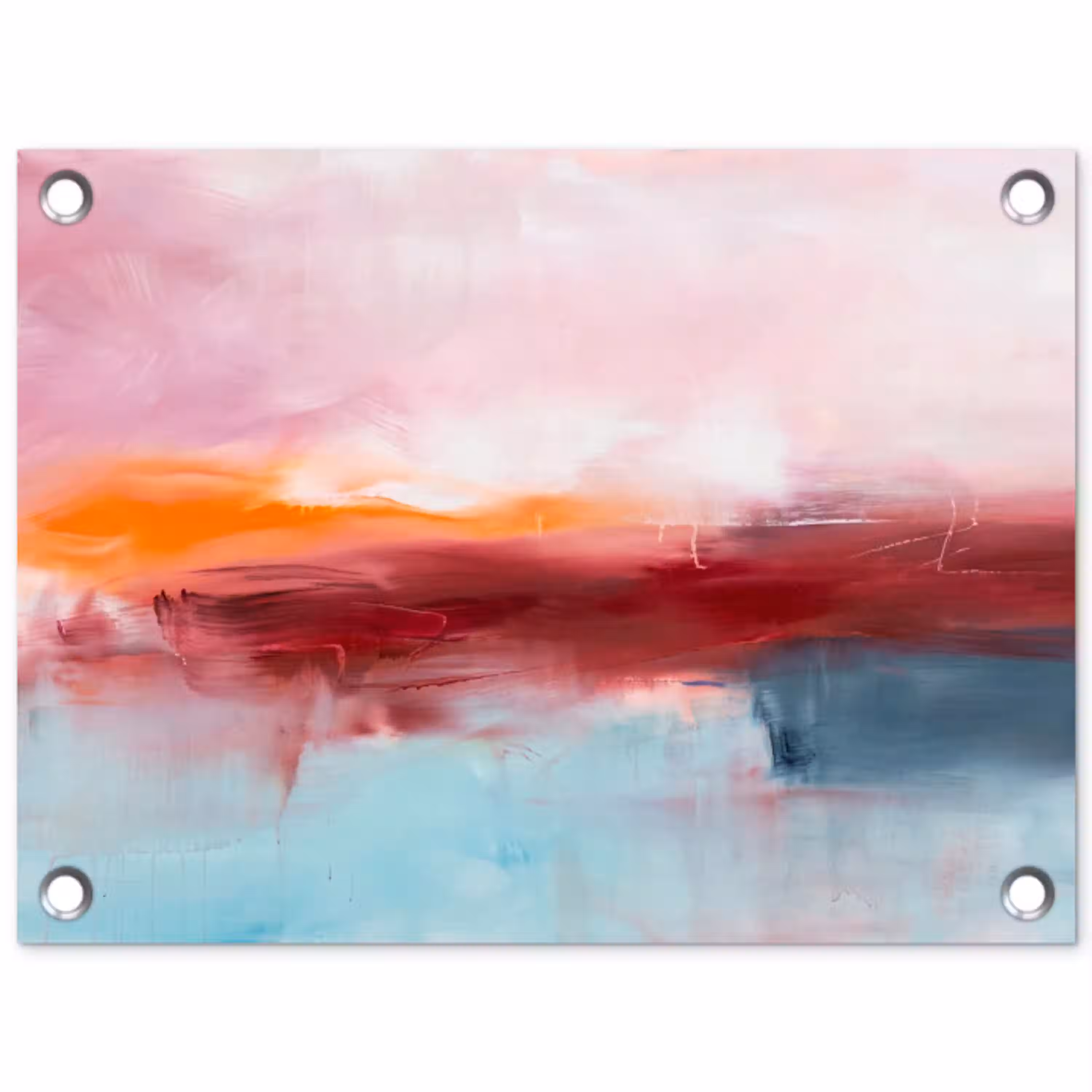 Abstract - Kleuren - Modern - Kunst - Roze tuinposter los doek klein -3d