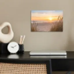 Zonsondergang - Duinen - Zee poster papier klein -sfeer1