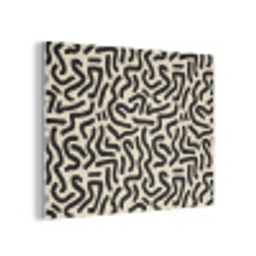 Abstract - Lijnen - Zwart PET vilt klein 837 -3d