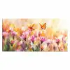 Vlinders - Oranje - Bloemen Muismat XXL klein -3d_leeg