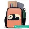 Panda - Slapen - Oranje Rugzak - Zwart middel -inhoud_NL