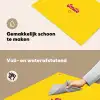Smile - Geel - Roze Inductie beschemer met haakjes klein -ky-schoon-nl