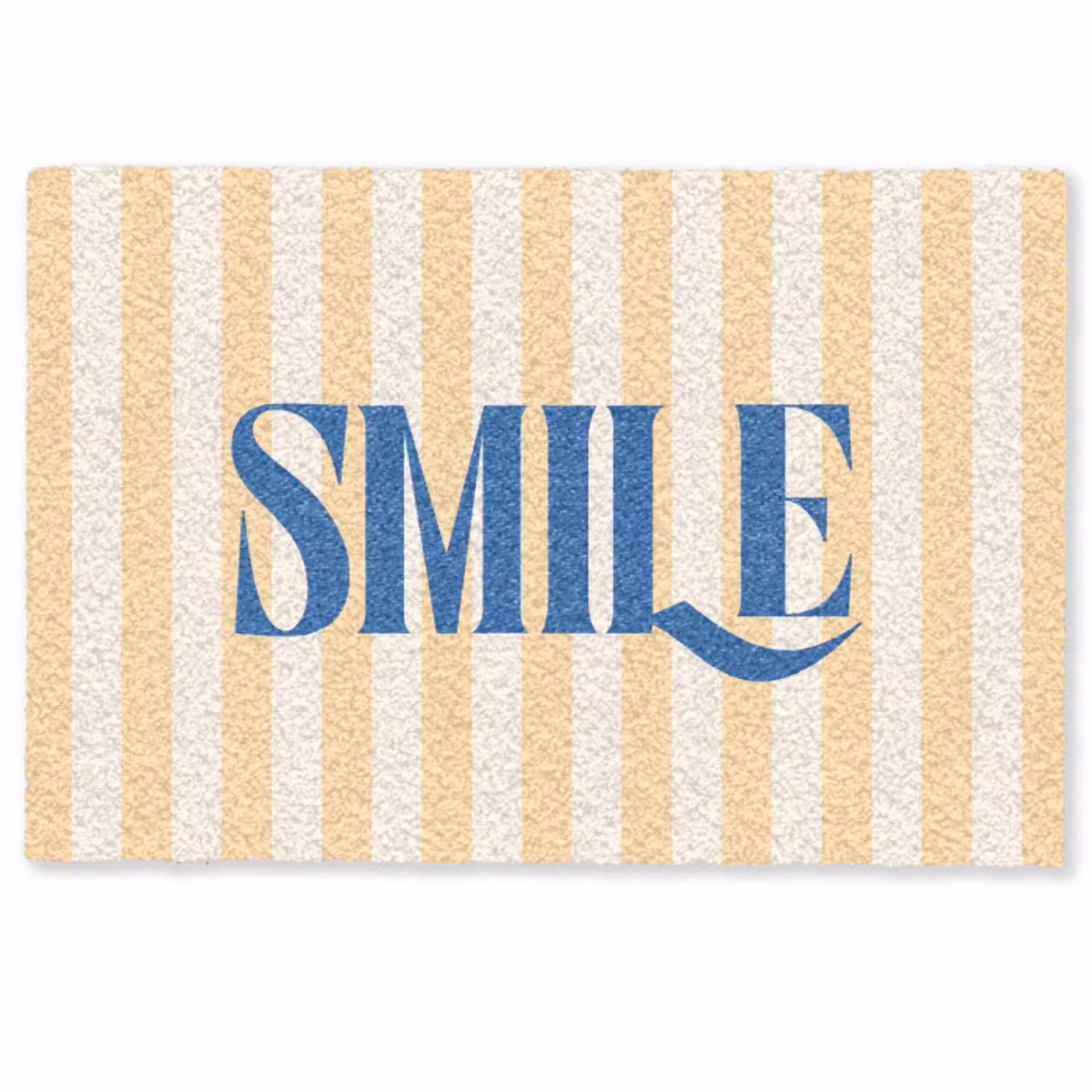 Blauw - Geel - Strepen - Smile Deurmat klein -zkaufland3d