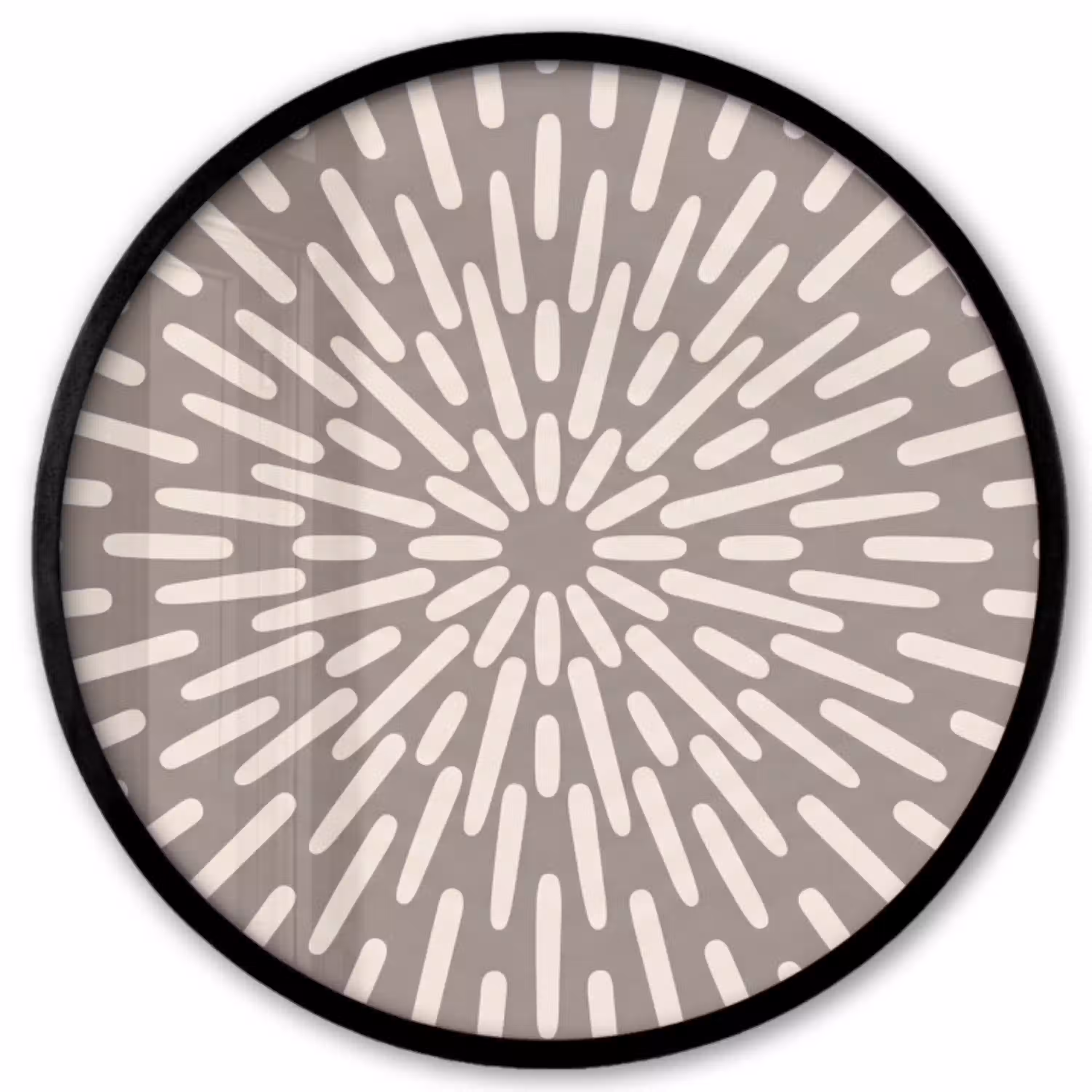 Patroon - Stralen - Abstract - Modern - Grijs Fotolijst rond zonder passe partout klein -3d