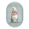Kerstgnome - Cadeau - Groen Wandcirkel Ovaal Forex klein -3d