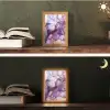 Marmer - Paars - Lila - Goud Light Box met kabel (Tafellamp) klein -sfeer3