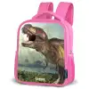 Thijs Tyrannosaurus Kinderrugzak - Roze middel -schuin