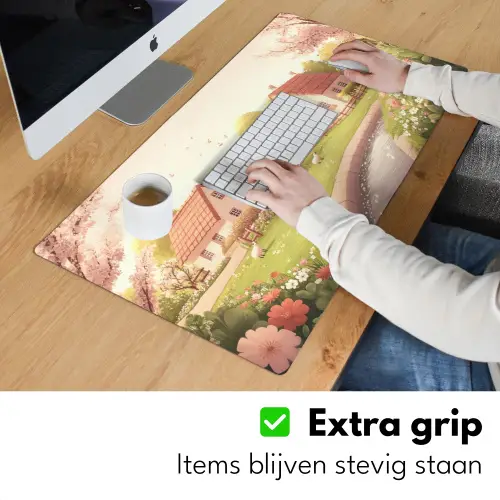 Schapen - Huisje - Platteland Muismat XXL klein -sfeer3