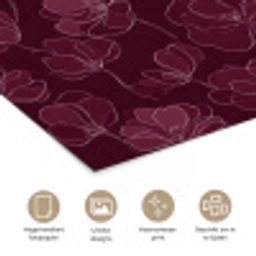 Bloemen - Patroon - Bordeauxrood poster papier klein 62 -closeup_NL