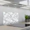 Grijs - Marmer - Klassiek - Aders keuken achterwand spatscherm klein 900 -3d_schuin