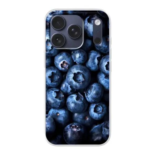 Bessen - Blauw - Fruit Telefoonhoesje iPhone 17 Pro klein -3d