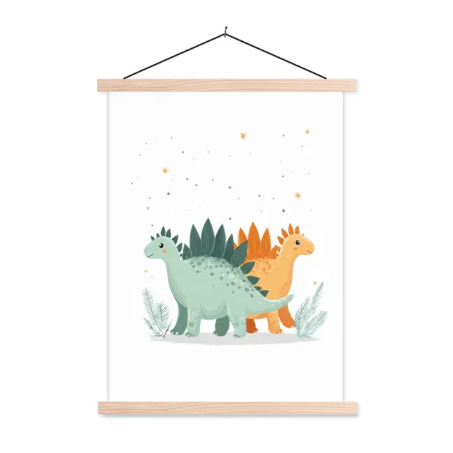 Hanging Poster - Plants - Stars - Dinosaurs - Orange