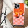 Sinaasappel - Glazen - Oranje Hoesje iPhone 16 Pro Max met koord klein -sfeer4