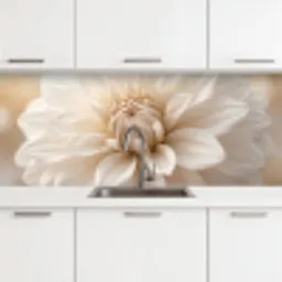 Bloem - Dahlia - Wit keuken achterwand 2 middel -3d