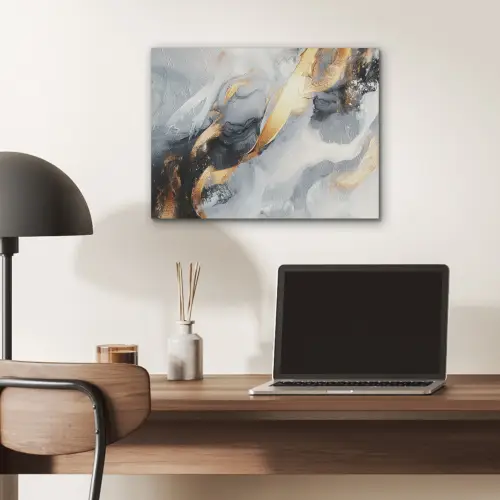 Kunst - Goud - Luxe - Abstract - Modern PET vilt klein -sfeer5