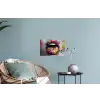 Lippen - Graffiti - Expressief Muursticker klein -plant