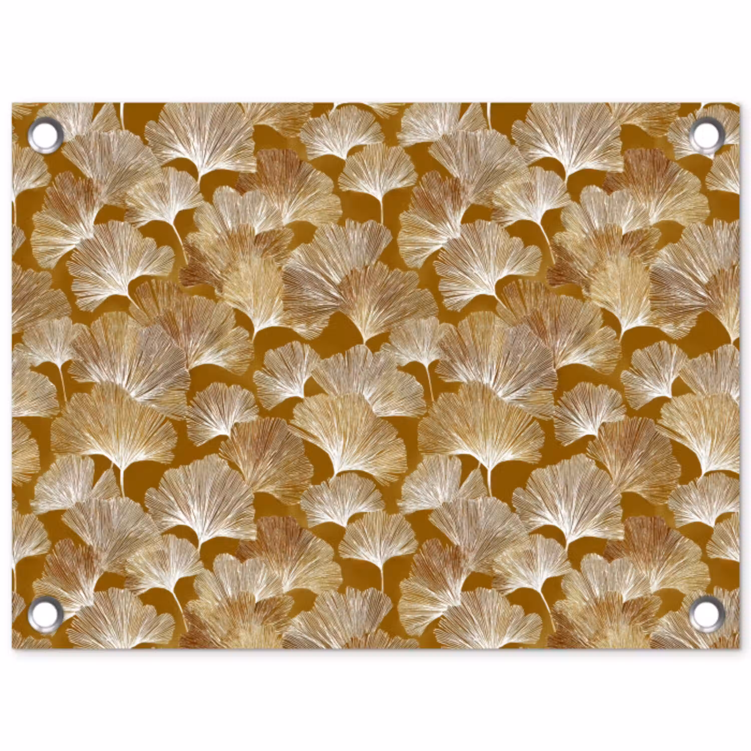 Ginkgo - Bladeren - Goud tuinposter los doek klein 239 -3d