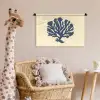 Blauw koraal - Vertakkingen - Beige Wandkleed katoen klein -wsfeer5_kind