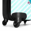 Gestreepte flamingo op rolschaatsen Koffer - NBS - Handbagage middel -wiel