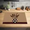 Minimalistisch - Vaas - Bloemen - Bruin Inductie beschermer vinyl 3mm klein -sfeer5
