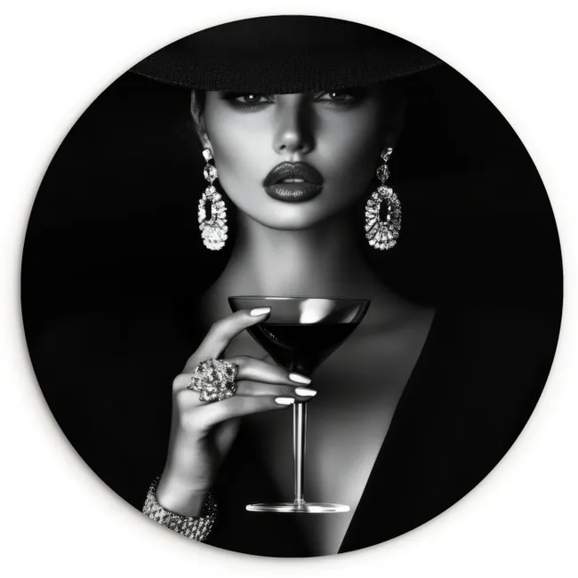 Muurcirkel - Vrouw - Cocktail - Chic
