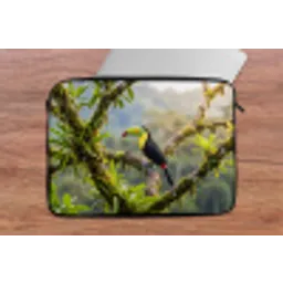 Toekan - Jungle - Natuur - Kleurrijk laptophoes neopreen klein -tafel