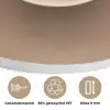 Koffie - Melkschuim - Lach - Beige Akoestische PET Vilt - Rond klein -closeup_NL