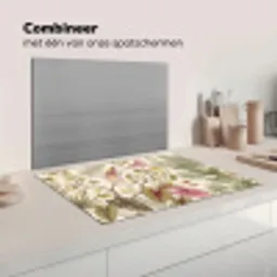 Vogels - Tropisch - Botanisch - Roze Inductie beschermer vinyl 3mm klein -wsfeer7_website
