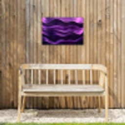 Golven - Abstract - Paars Tuinposter op houten frame 2 cm dik klein -sfeer4