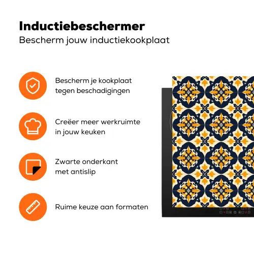 Patroon - Siertegel - Kleurrijk Inductie beschermer vinyl 3mm klein 276 -zzzzzzz-td-ups