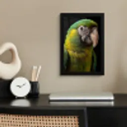 Ara - Portret - Groen fotolijst zwart zonder passe partout klein -sfeer1