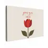 Roos - Rood - Bloem - Valentijn canvas 2cm klein -z3d