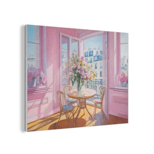 Pink - City - Bloemen PET vilt klein -3d