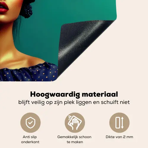 Vrouw - Hoodtooi - Tropisch - Fruit - Druiven Inductie beschemer met haakjes klein -ky-onderkant-nl
