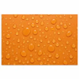Water - Druppels - Oranje poster papier klein -3d