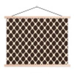 Bruin - Ruitpatroon - Geometrisch textielposter latten blank klein 122 -3d