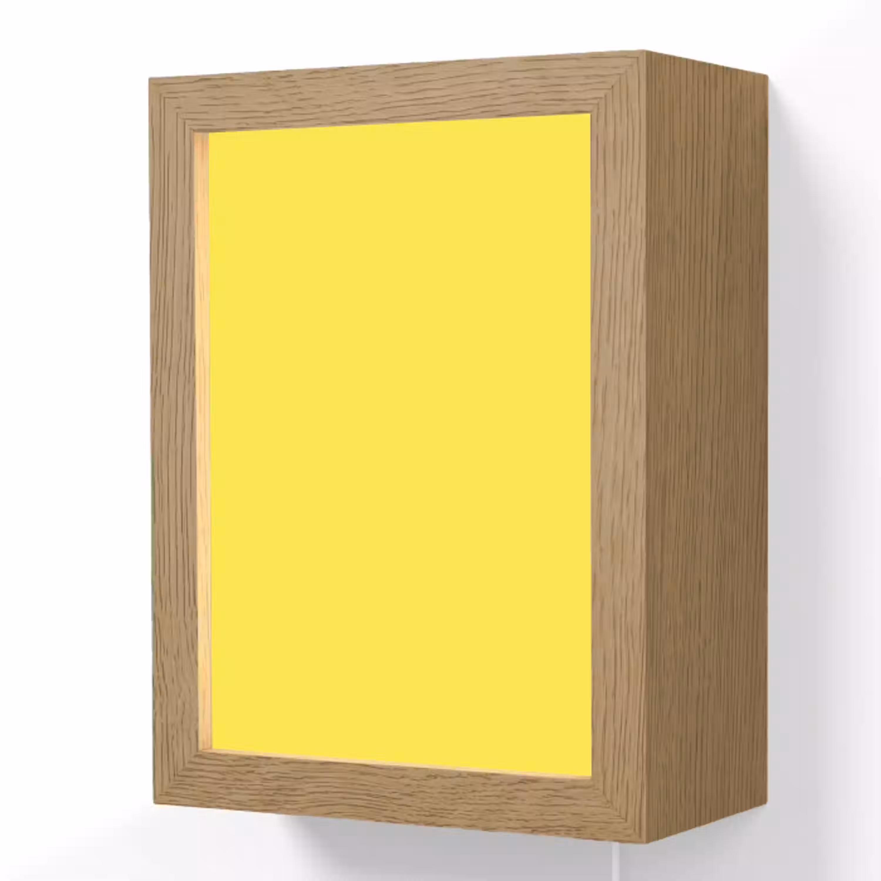 Soft - Custard - Geel Light Box met kabel (Wandlamp) klein 929 -3d