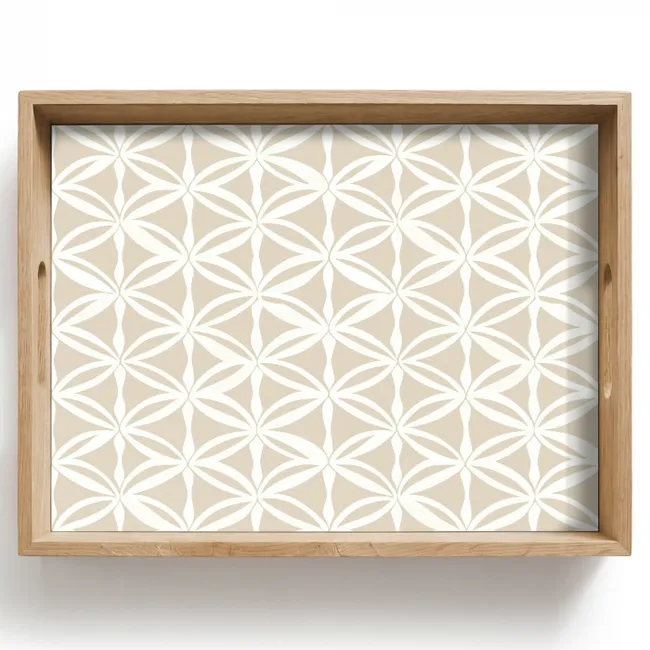 Tray - Motif - Modern - Beige
