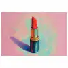 Lippenstift - Rood - Penseelstreken poster papier klein -3d