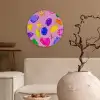 Edelstenen - Vormen - Hartje - Kleurrijk Wandcirkel plexiglas klein -sfeer1