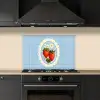 Aardbeien - Lijst - Rood - Geruit keuken achterwand spatscherm klein -sfeer1