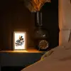 Piano - Oranje - Zwart - schets lijnen Light Box met kabel (Tafellamp) klein -sfeer1