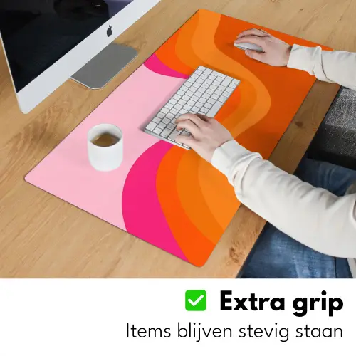 Retro - Waves - Kleurrijk Muismat XXL klein -sfeer3