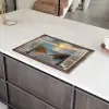 Doorkijk - Strand - Pad - Zonsondergang Inductie beschermer vinyl 3mm klein -sfeer8