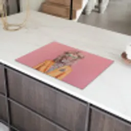 Leeuw - Pak - Geruit - Bril Inductie beschermer vinyl 3mm klein -sfeer8