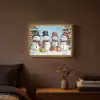 Vrolijk -  Sneeuw - Kleurrijk Light Box met batterij (Wandlamp) middel -sfeer4